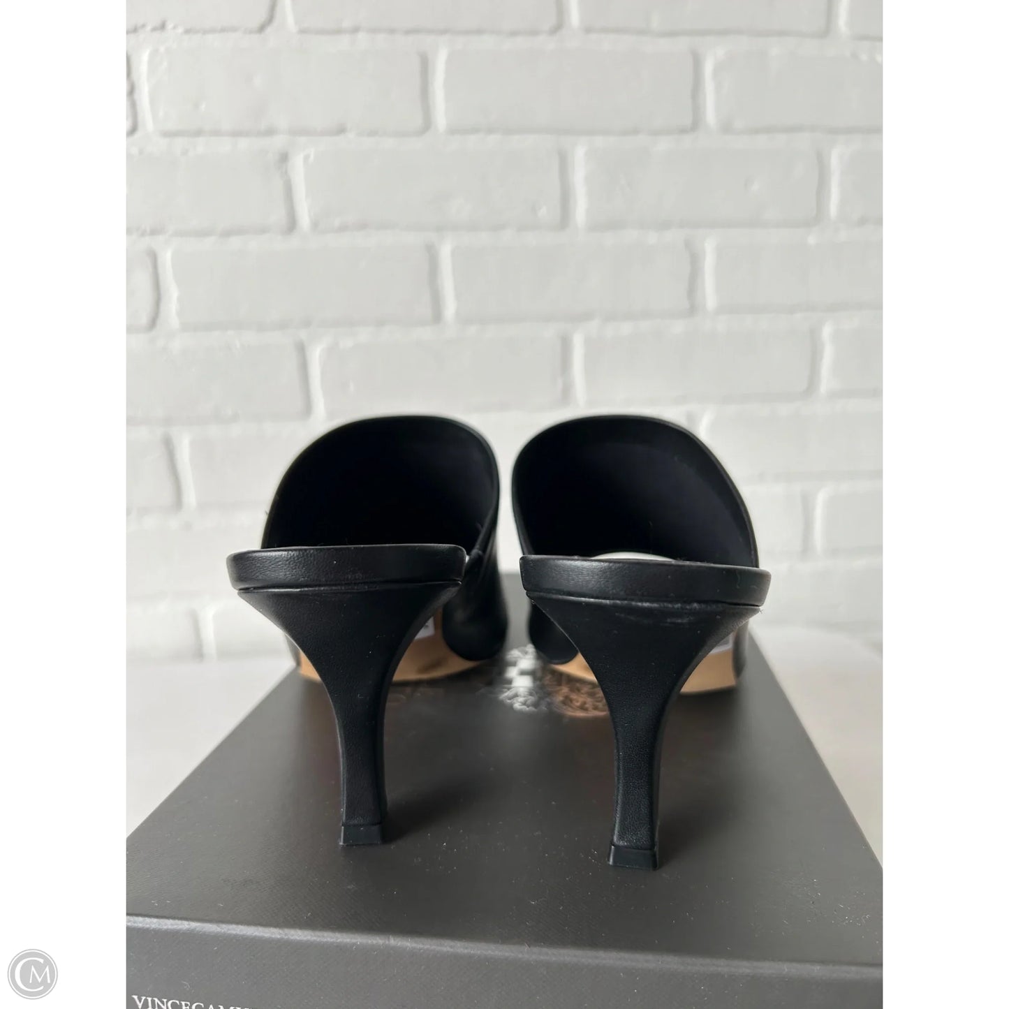 Sandals Heels Kitten By Vince Camuto In Black, Size: 8.5