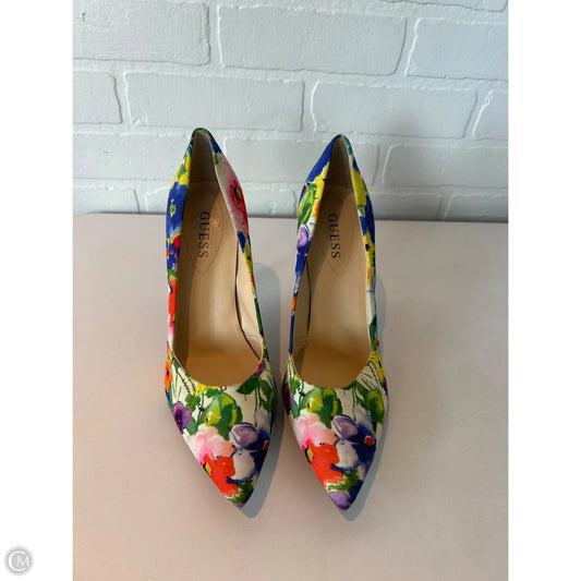 Shoes Heels Stiletto By Guess In Floral Print, Size: 10
