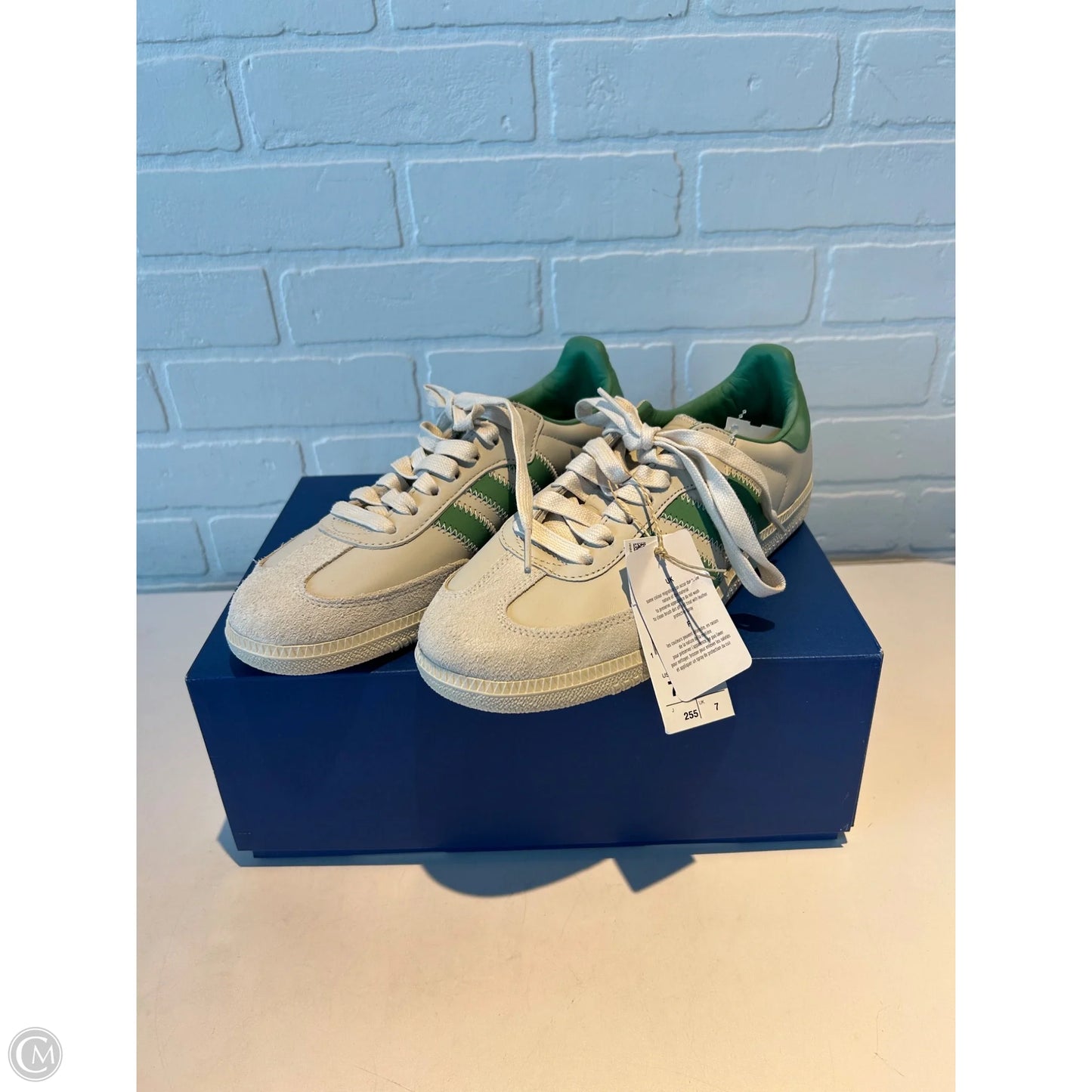 Shoes Sneakers By Adidas In Green & White, Size: 8.5