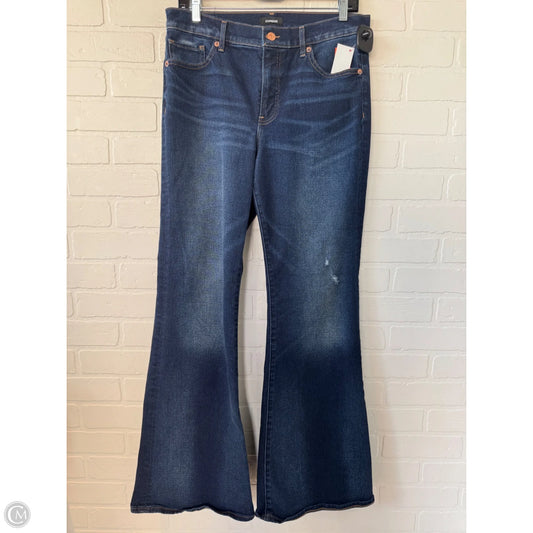 Jeans Flared By Express In Blue Denim, Size: 8