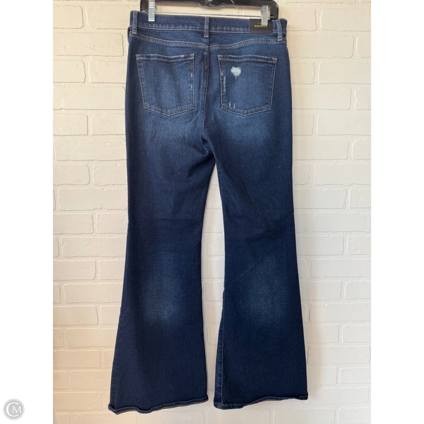 Jeans Flared By Express In Blue Denim, Size: 8