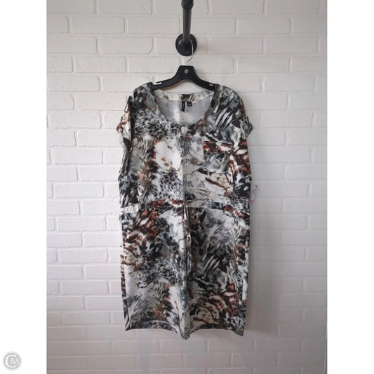 Dress Casual Midi By Relativity In Black & Grey, Size: Xl