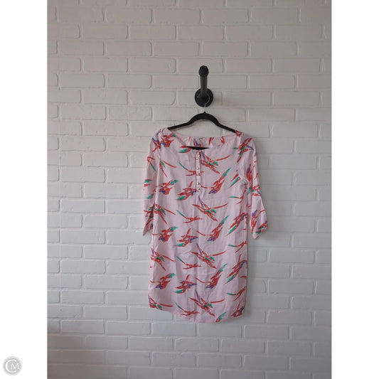 Dress Casual Midi By American Eagle In Orange & Pink, Size: S