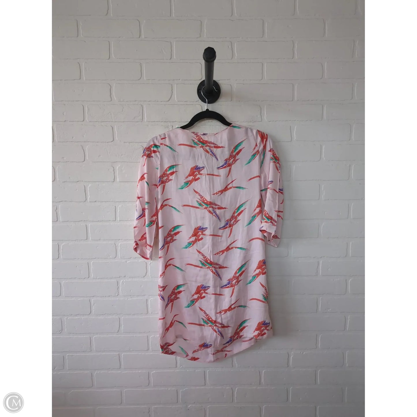 Dress Casual Midi By American Eagle In Orange & Pink, Size: S