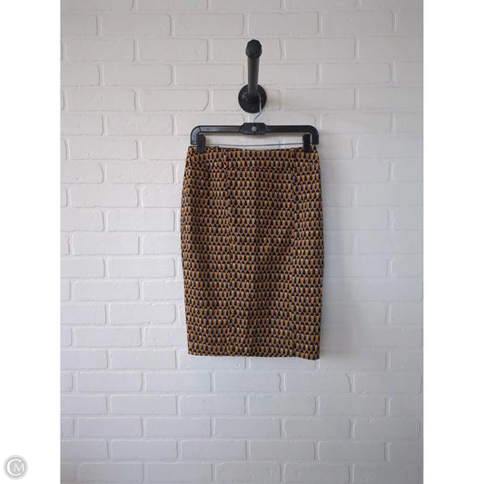 Skirt Midi By Mossimo In Black & Orange, Size: 6