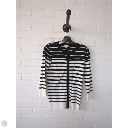 Sweater Cardigan By Merona In Black & White, Size: Xs