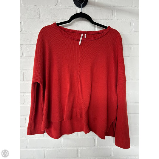 Top Long Sleeve By Anthropologie In Orange, Size: Xs