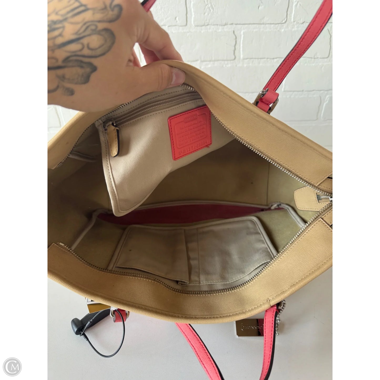 Tote Designer By Coach, Size: Large
