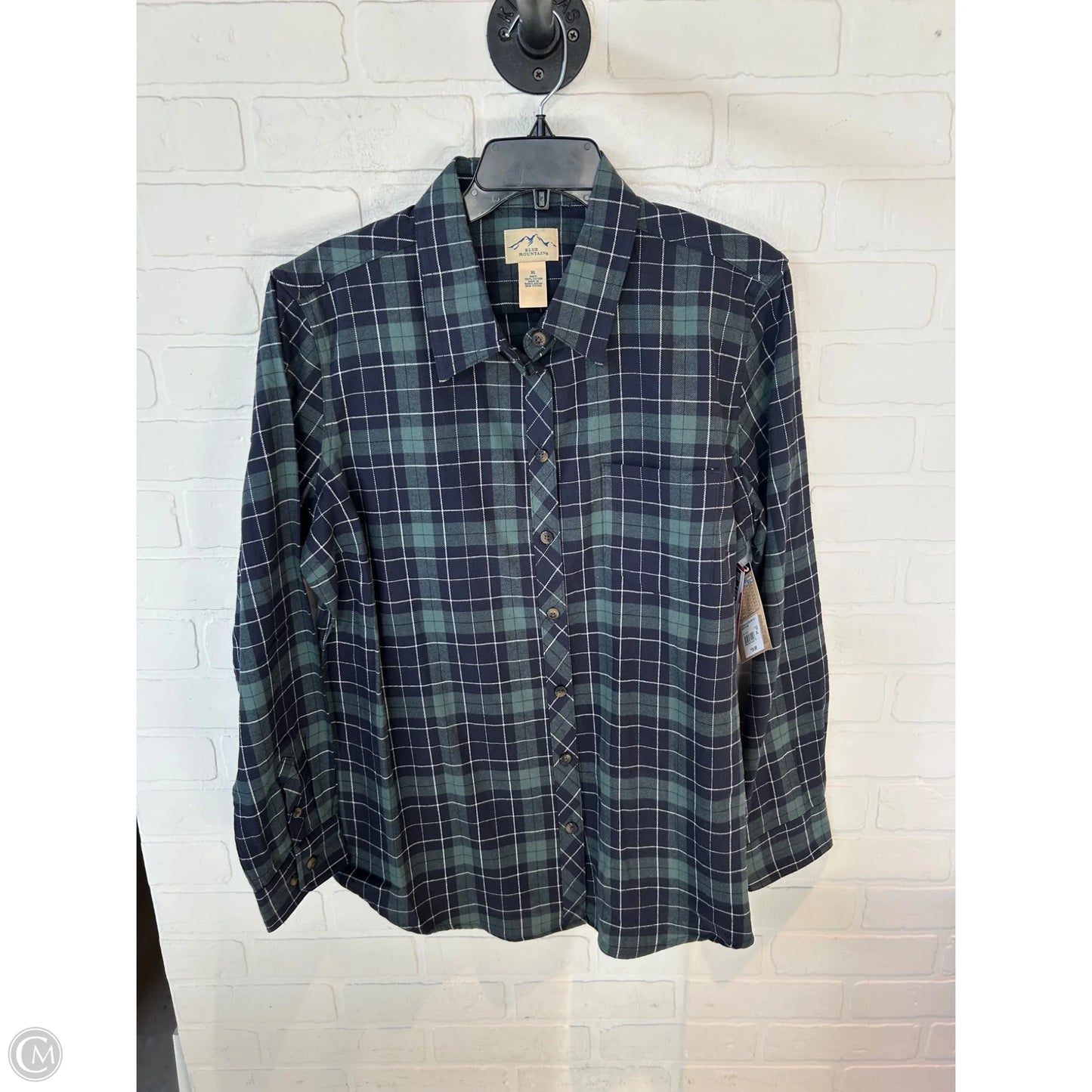Top Long Sleeve By Clothes Mentor In Blue & Green, Size: Xl