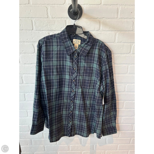 Top Long Sleeve By Clothes Mentor In Blue & Green, Size: Xl