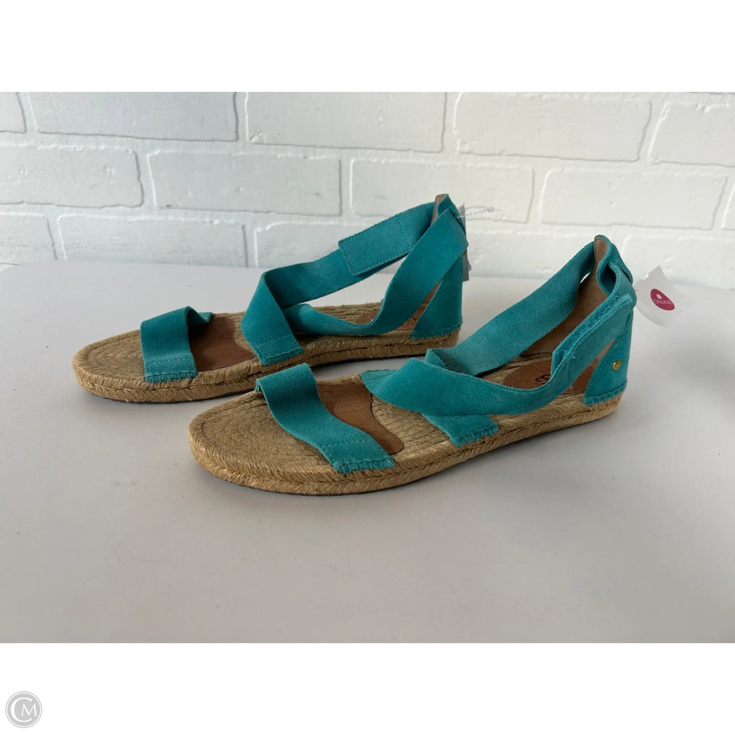 Sandals Designer By Ugg In Teal, Size: 10