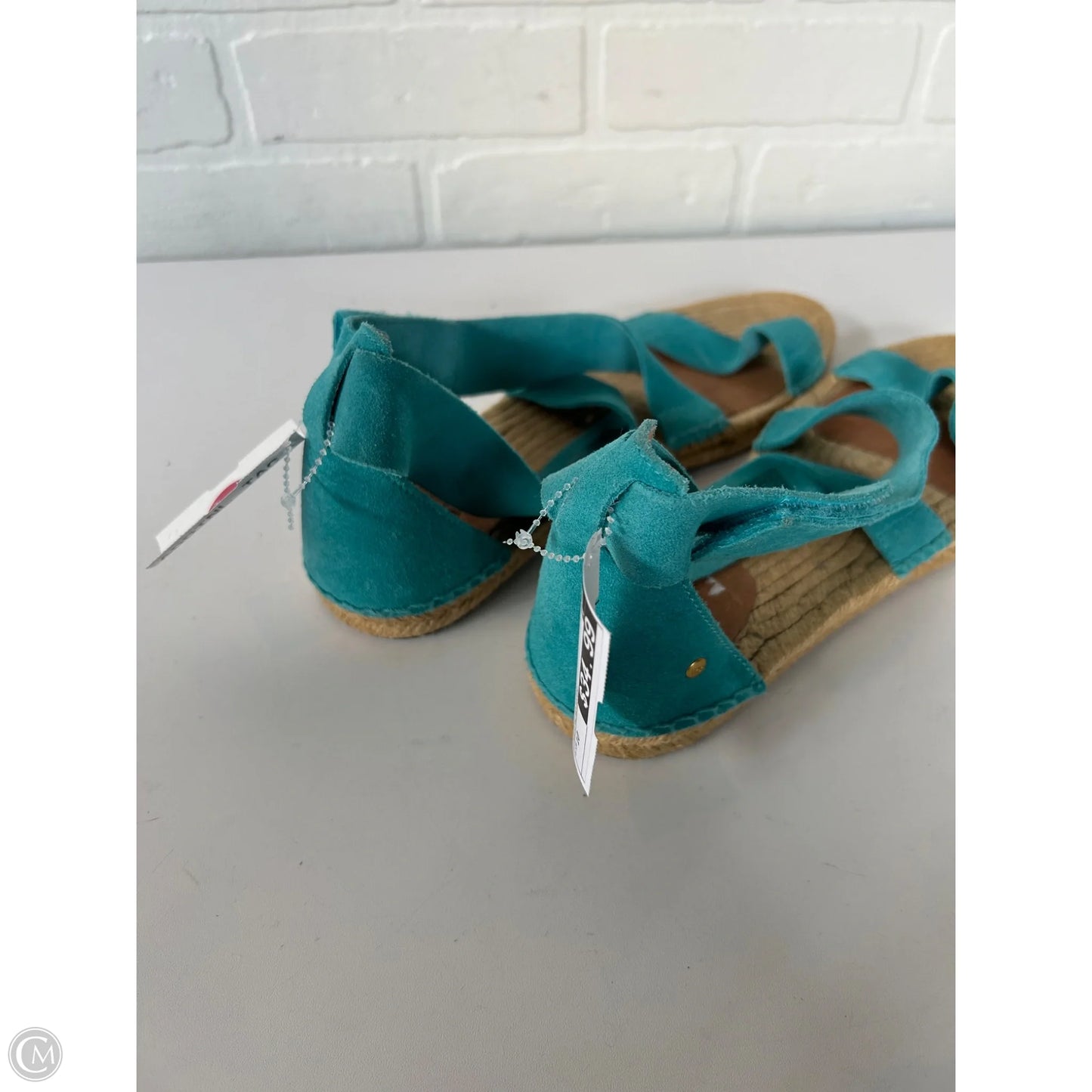 Sandals Designer By Ugg In Teal, Size: 10
