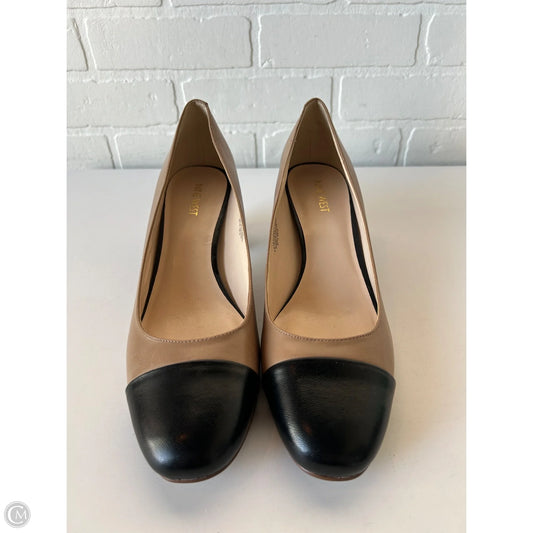 Shoes Heels Block By Nine West In Black & Tan, Size: 11