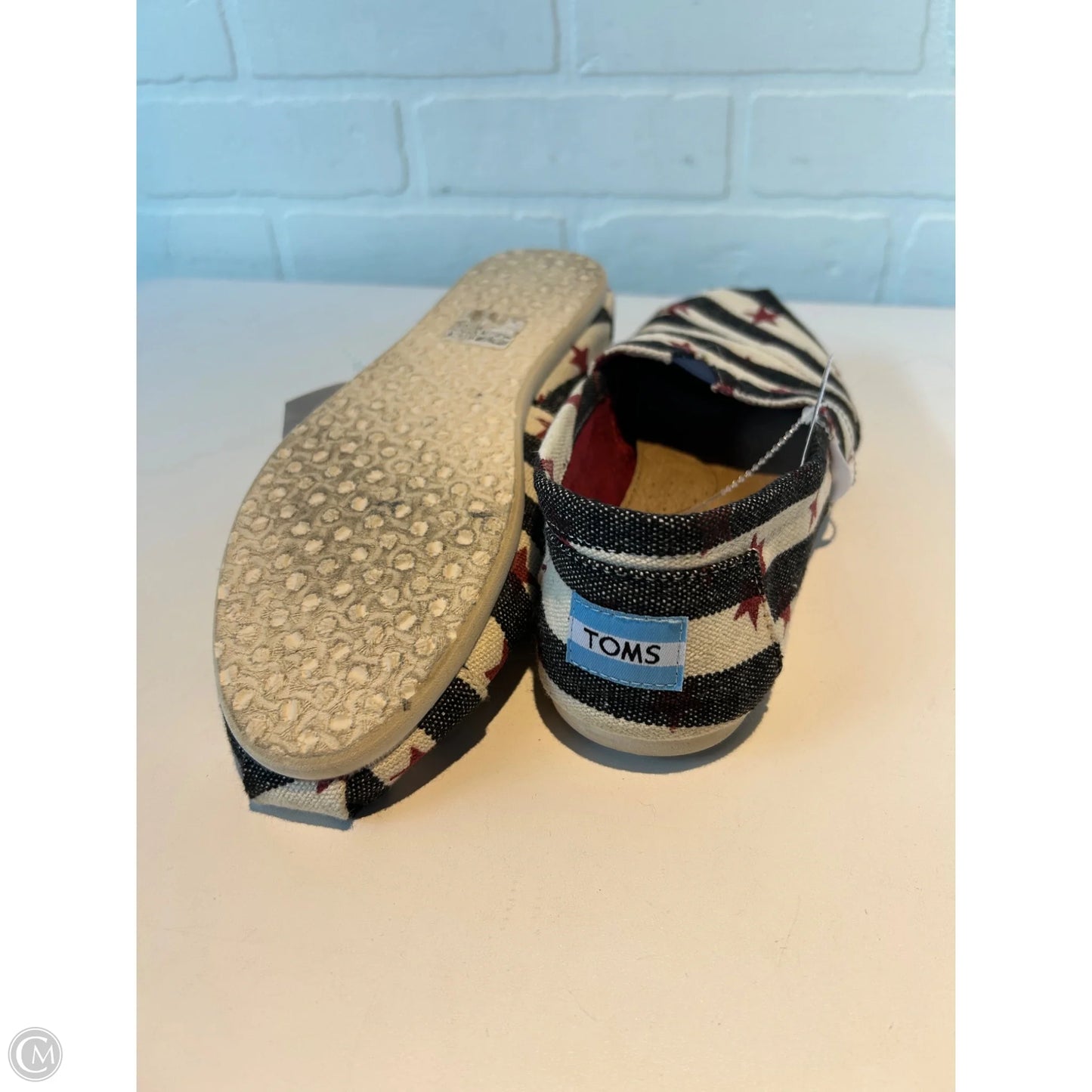 Shoes Flats By Toms In Black & Cream, Size: 8