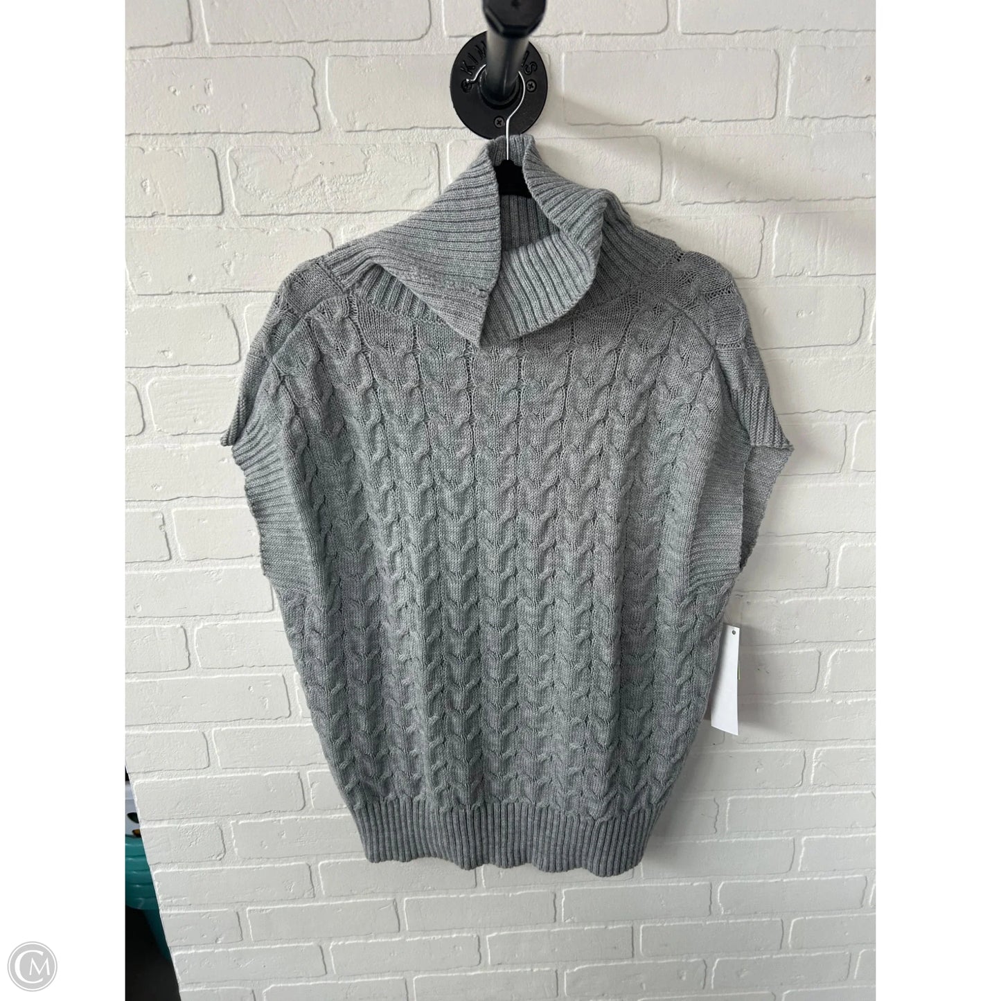 Sweater Short Sleeve By Cme In Grey, Size: S