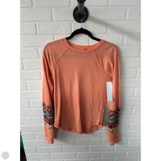 Top Long Sleeve By Free People In Orange, Size: M