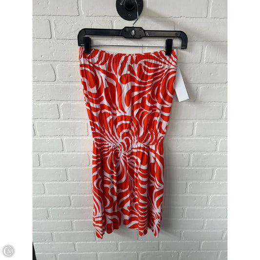 Dress Casual Short By Clothes Mentor In Orange & White, Size: S