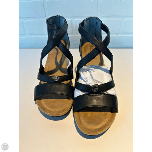 Sandals Heels Wedge By Giani Bernini In Black, Size: 10