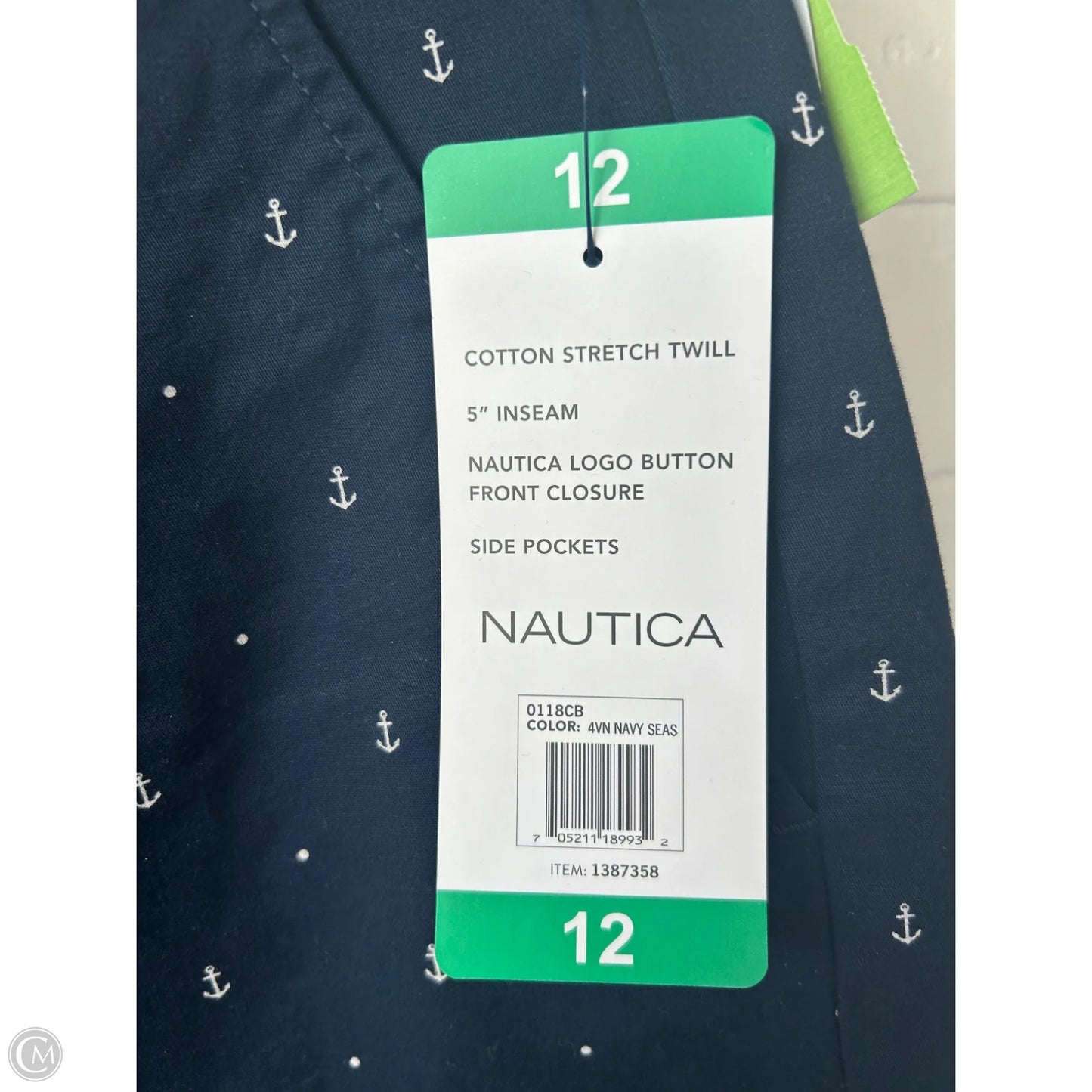 Shorts By Nautica In Blue & White, Size: 12