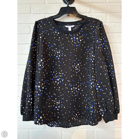 Top Long Sleeve By POP SUGAR In Black & Blue, Size: L