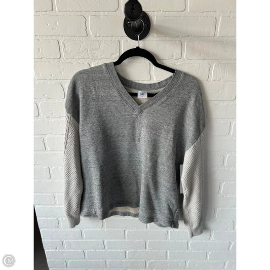 Sweatshirt Crewneck By Cabi In Cream & Grey, Size: L