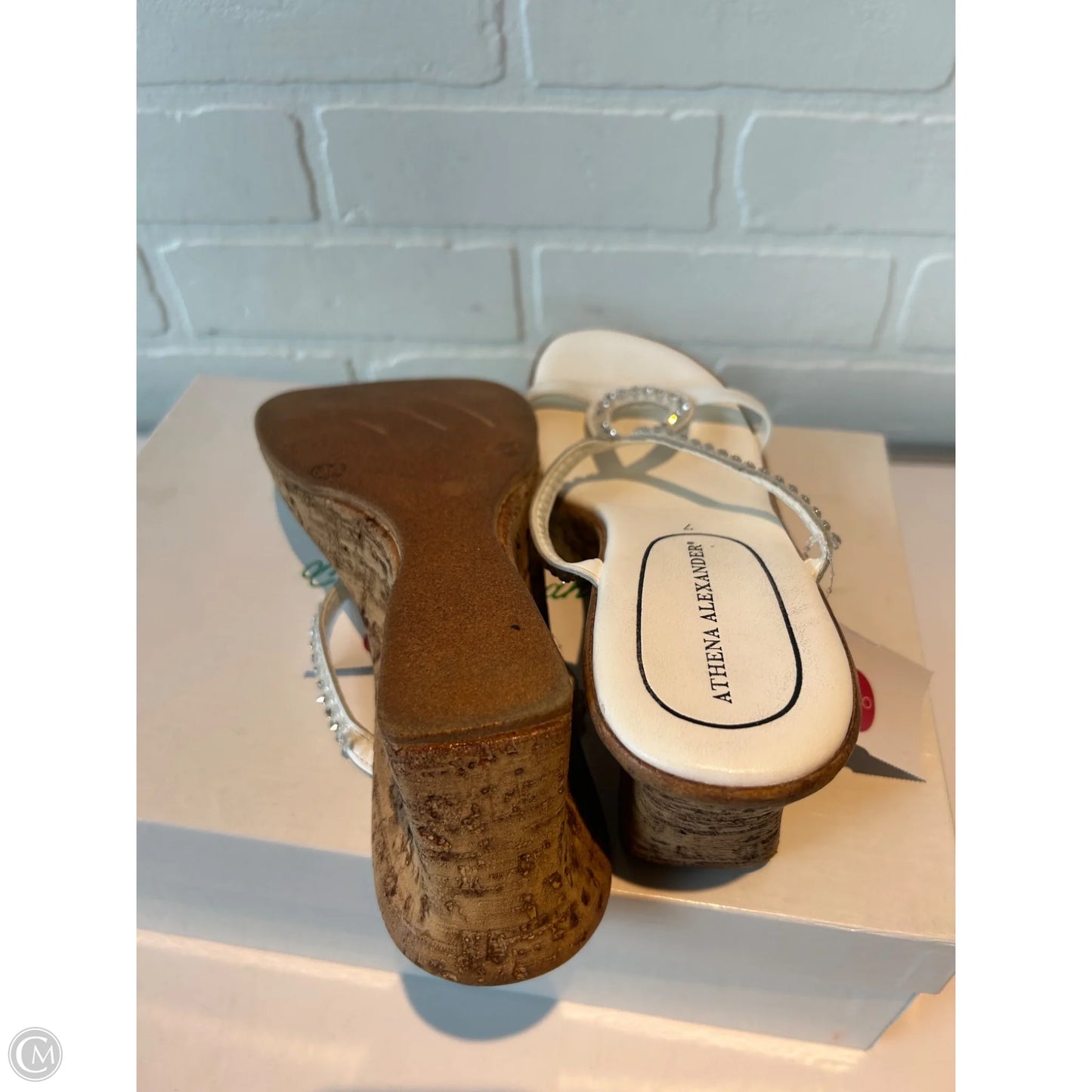 Sandals Heels Wedge By ATHENA ALEXANDER In White, Size: 7