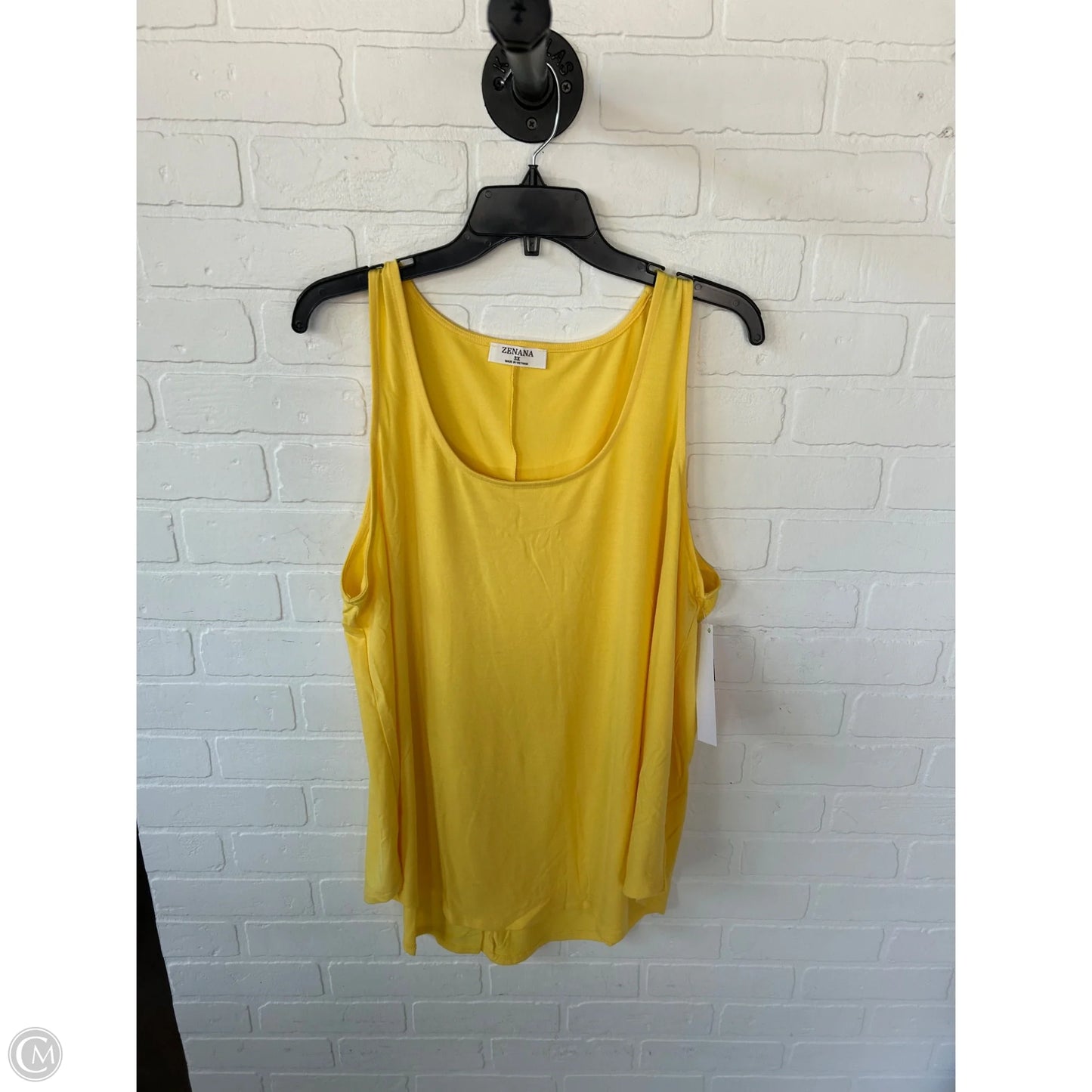 Top Sleeveless Basic By Zenana Outfitters In Yellow, Size: 3x