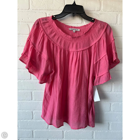 Top Short Sleeve By Nanette By Nanette Lepore In Pink, Size: S
