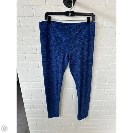 Athletic Leggings By 90 Degrees By Reflex In Black & Blue, Size: 16
