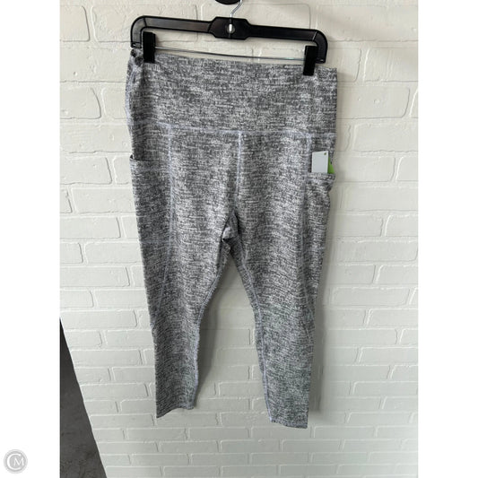 Athletic Leggings By Cmc In Grey & White, Size: 16