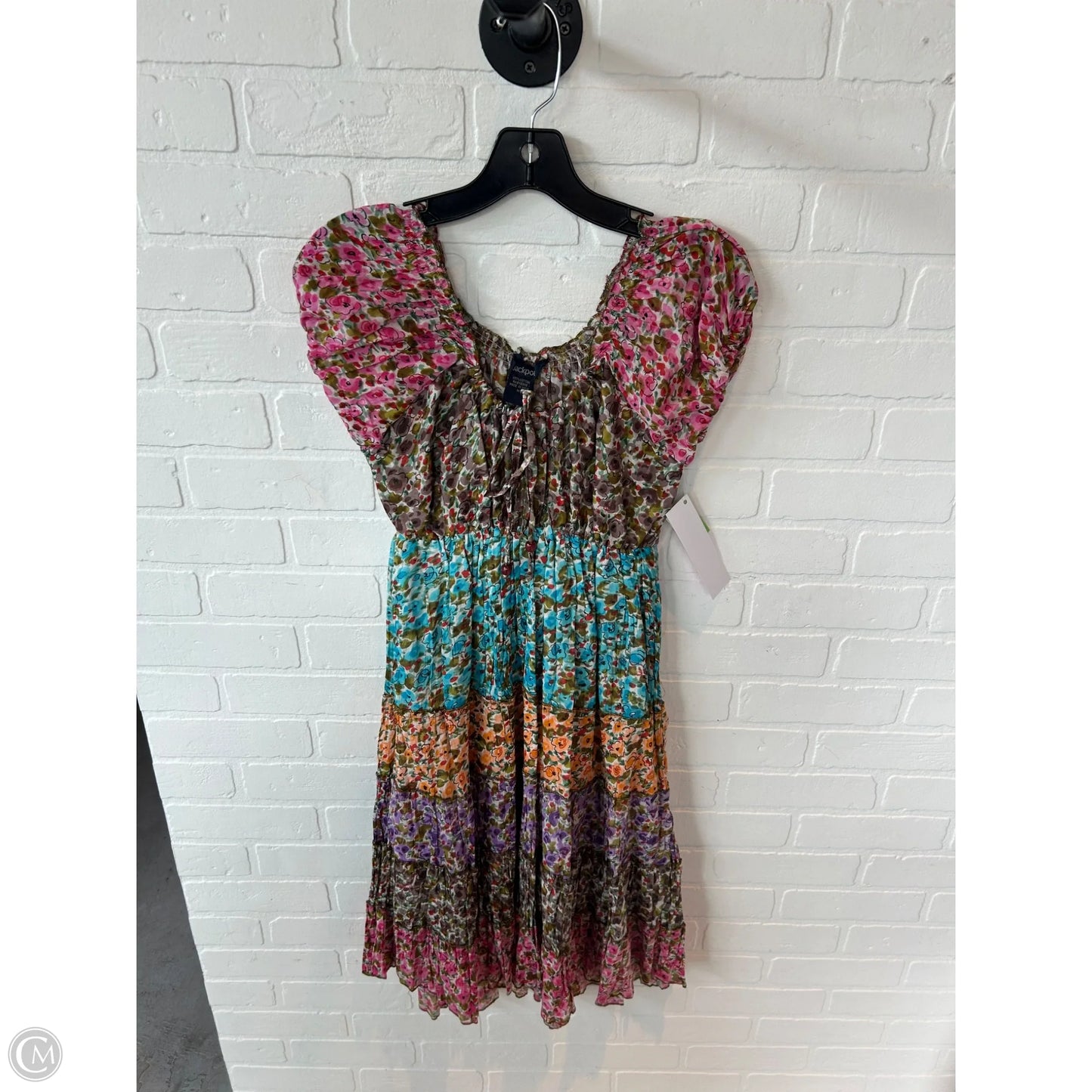 Dress Casual Short By Clothes Mentor In Brown & Pink, Size: M