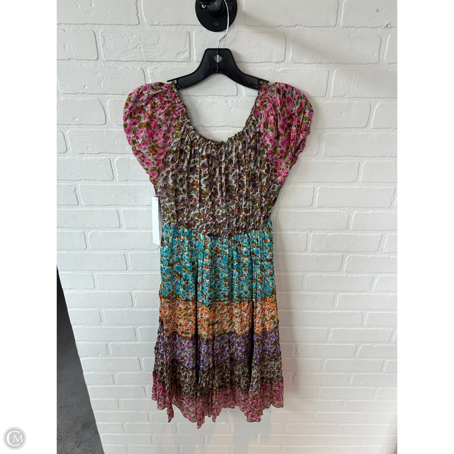 Dress Casual Short By Clothes Mentor In Brown & Pink, Size: M