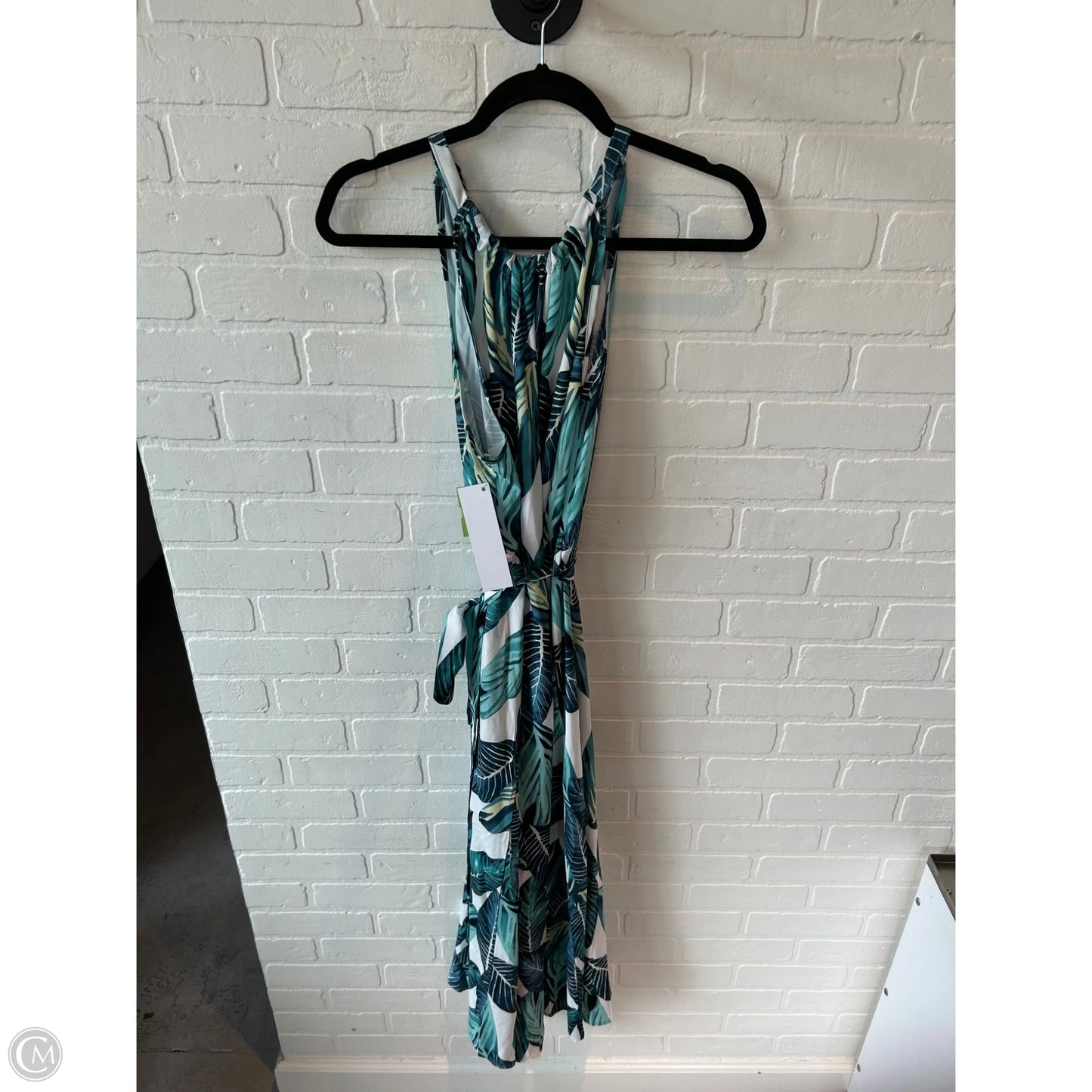Dress Casual Maxi By Cme In Green & White, Size: 1x