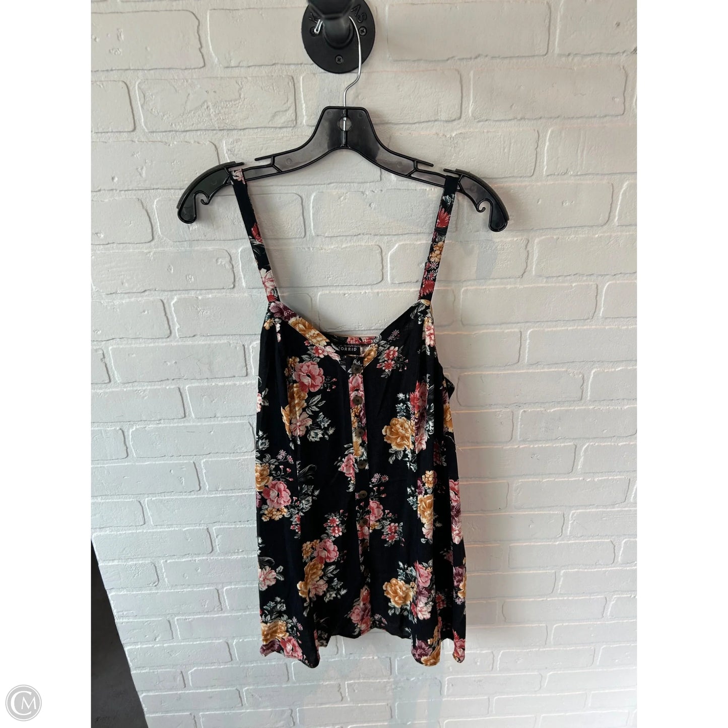 Top Sleeveless By Torrid In Black & Yellow, Size: 1x