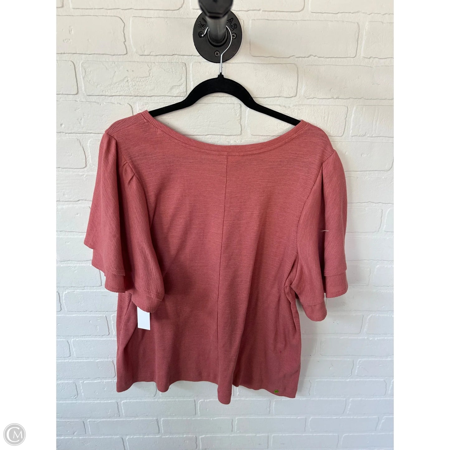 Top Short Sleeve By Terra & Sky In Orange, Size: 1x