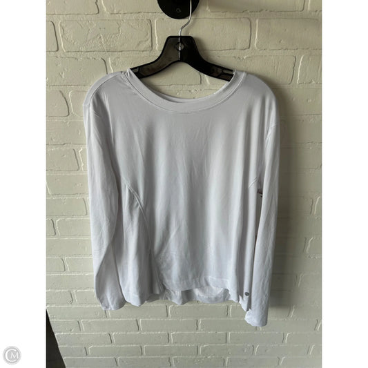 Athletic Top Long Sleeve Crewneck By Apana In White, Size: L