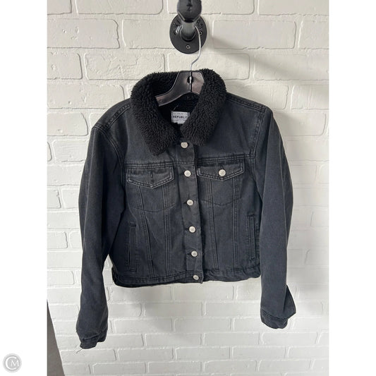 Jacket Denim By For The Republic In Black Denim, Size: M