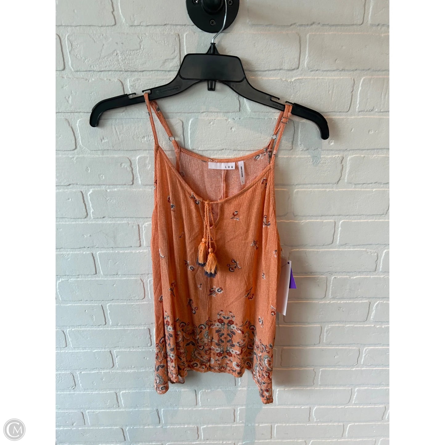 Top Sleeveless By Clothes Mentor In Orange, Size: L