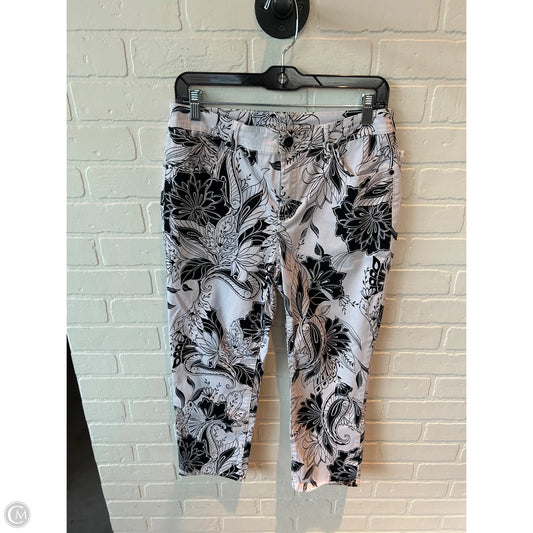 Pants Cropped By Chicos In Black & White, Size: 4