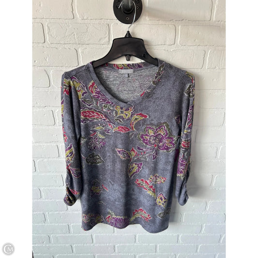 Top Long Sleeve By Habitat In Purple & Red, Size: Xs