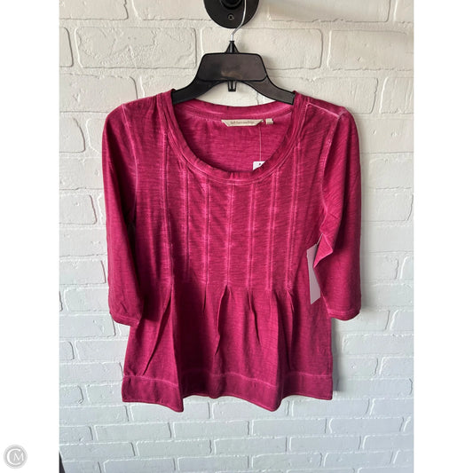 Top 3/4 Sleeve By Soft Surroundings In Pink, Size: Xsp