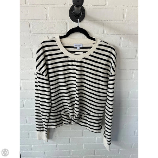 Sweatshirt Crewneck By Evereve In Black & Cream, Size: S