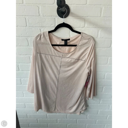 Top 3/4 Sleeve By Style And Company In Pink & Silver, Size: Xl
