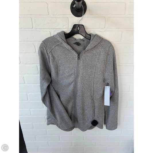 Jacket Fleece By Eddie Bauer In Grey, Size: M