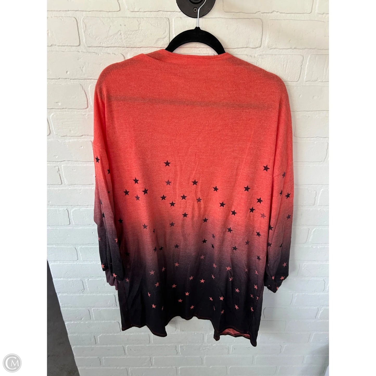 Cardigan By Clothes Mentor In Black & Orange, Size: S