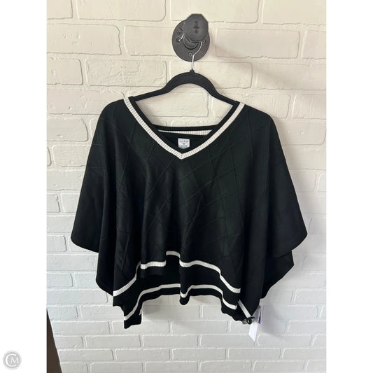 Poncho By Cmc In Black & White, Size: Osfm