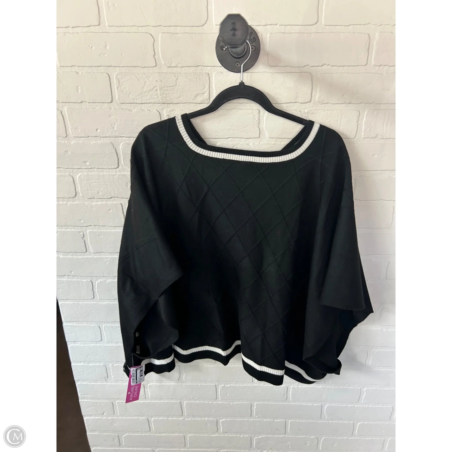 Poncho By Cmc In Black & White, Size: Osfm