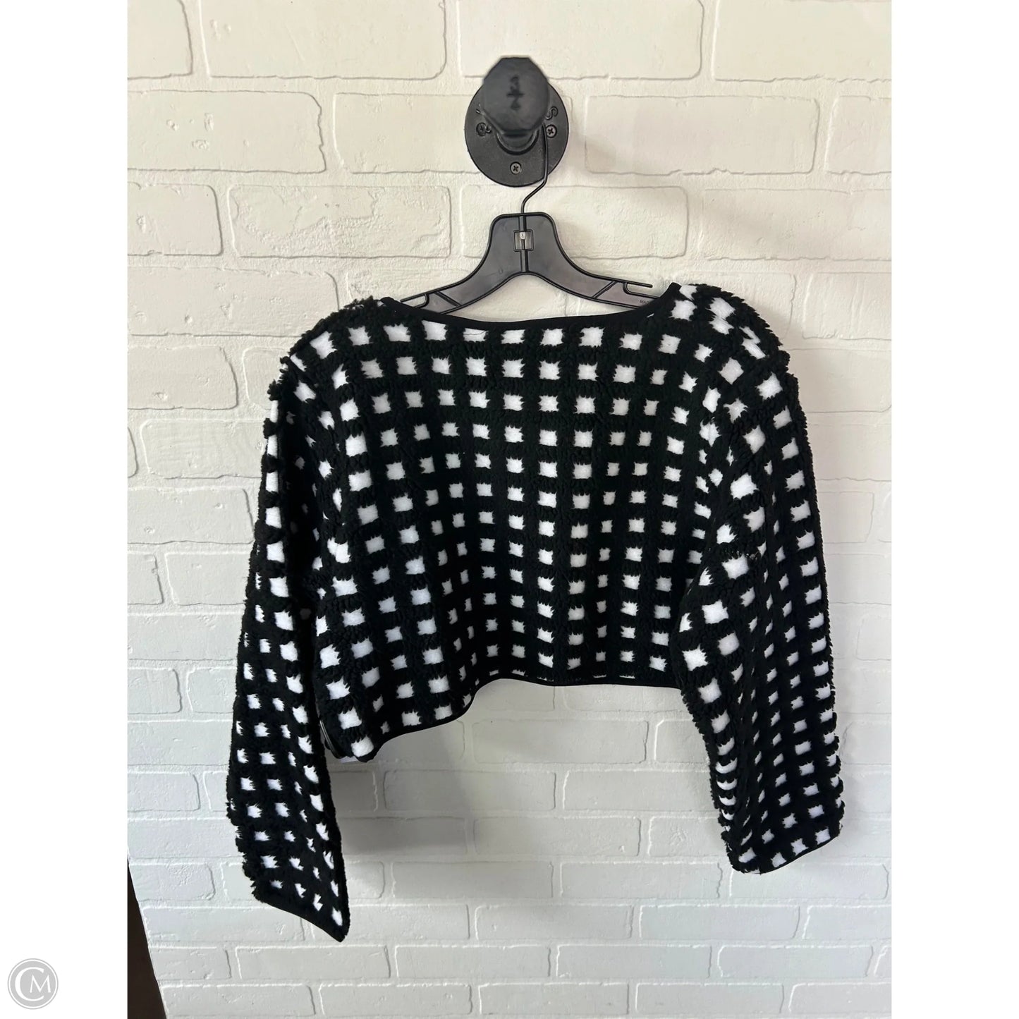 Sweater Cardigan By Cmc In Black & White, Size: Osfm