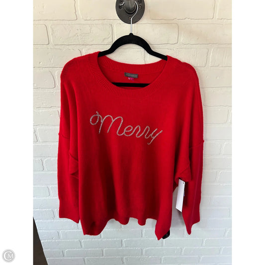 Sweater By Vince Camuto In Red, Size: Xxl