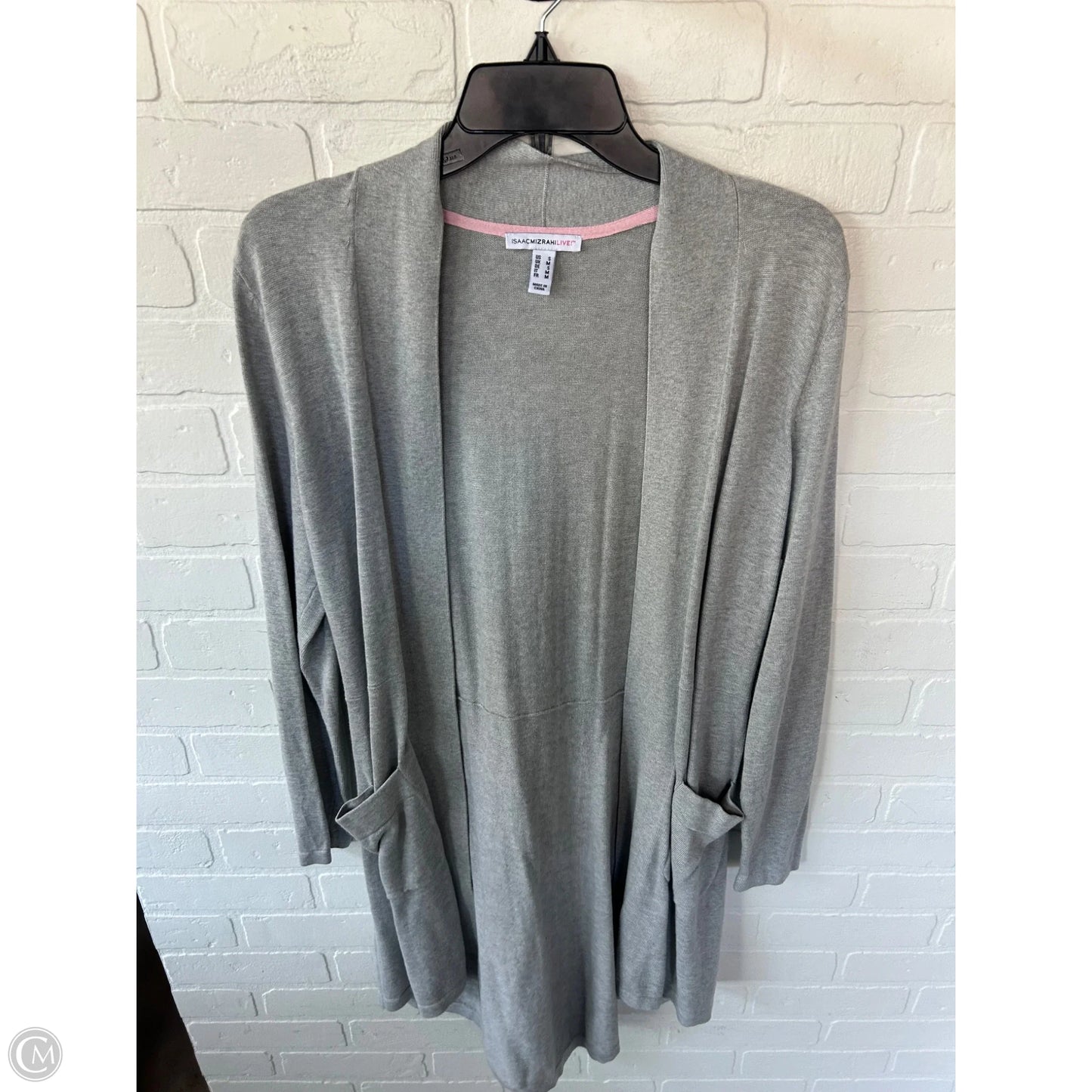 Sweater Cardigan By Isaac Mizrahi Live Qvc In Grey, Size: S